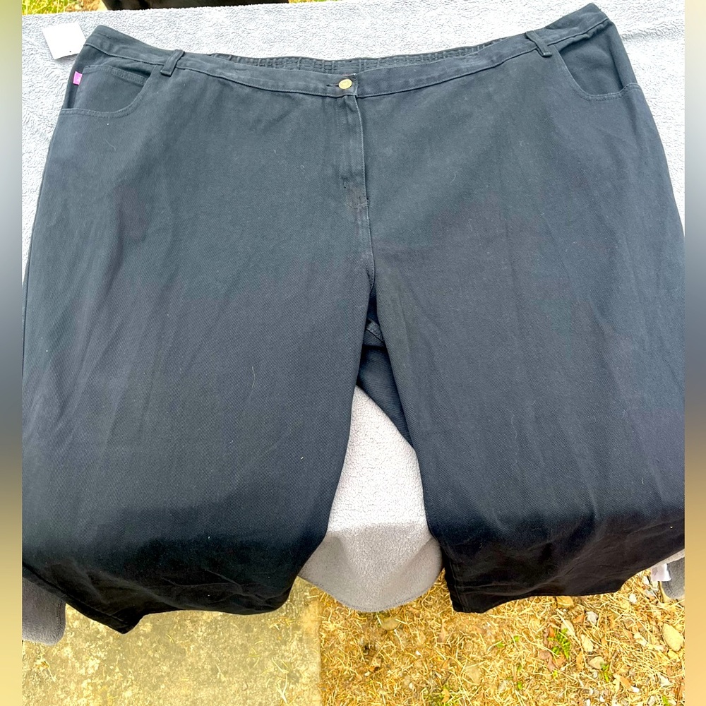🔥 BRAND NEW 🔥 Woman Within plus Size 36 Black Pants/Jeans 5x